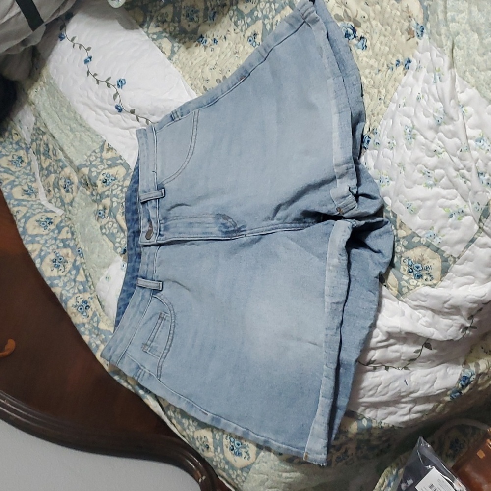 Shein denim shorts with rolled leg